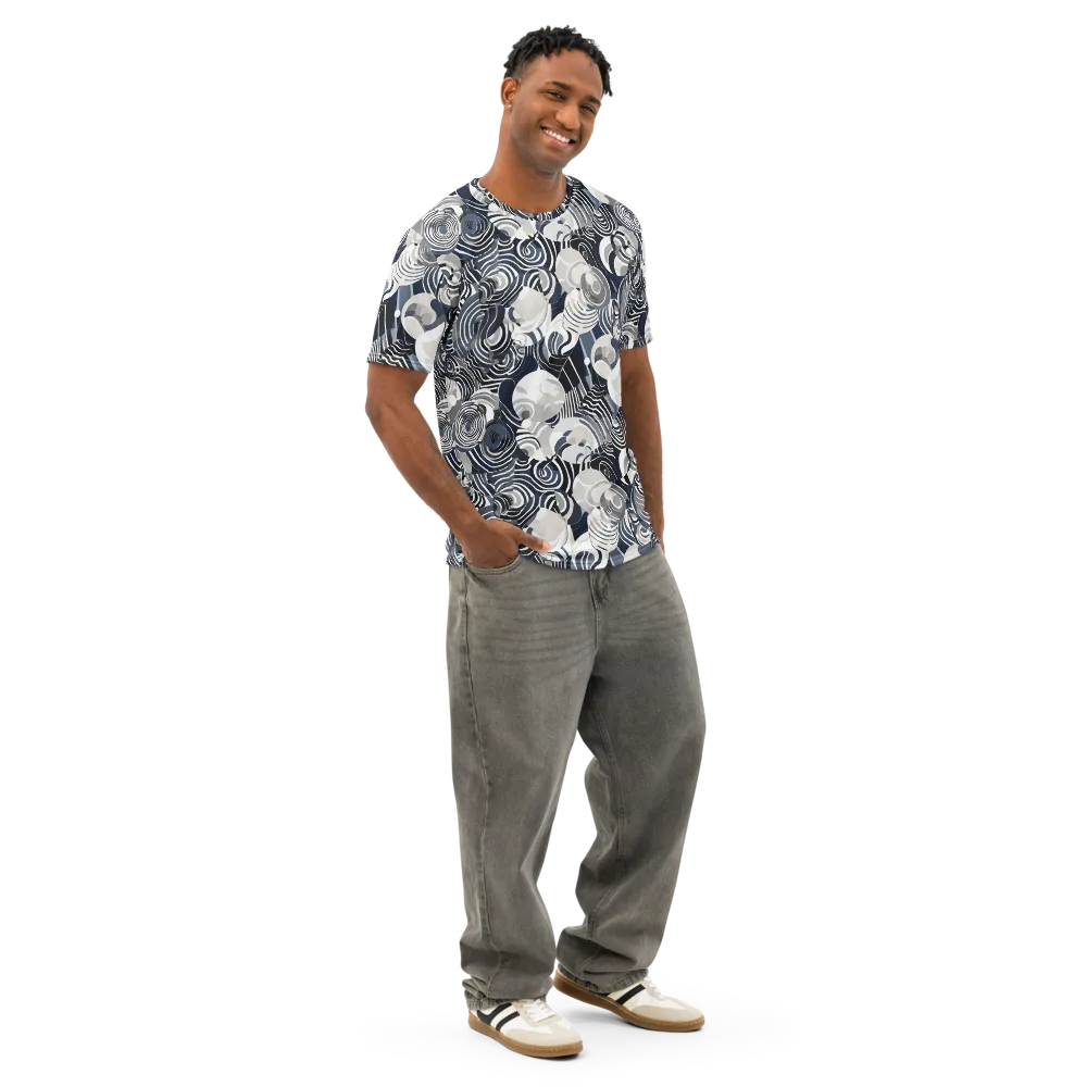 Nautical Noise on Men's Cotton Crew Neck T-Shirt — Right Front