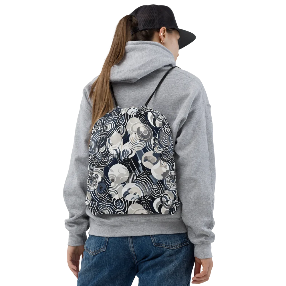 Nautical Noise on Drawstring Bag — Front