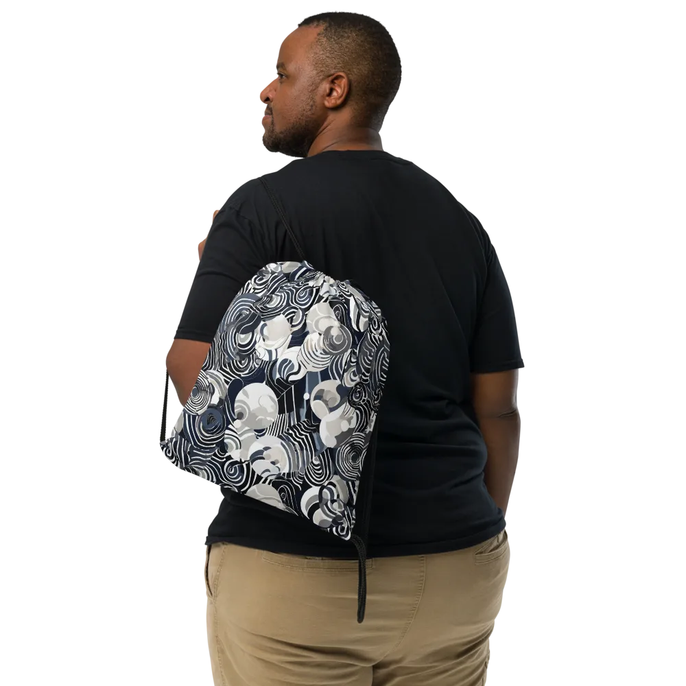 Nautical Noise on Drawstring Bag — Front