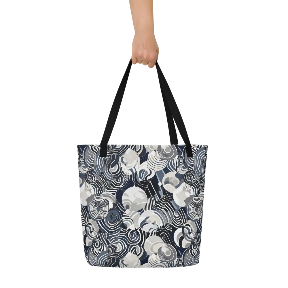 Nautical Noise on Large Tote Bag W/ Pocket — Front