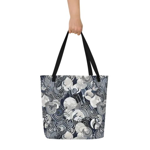 Nautical Noise on a Large Tote Bag W/ Pocket