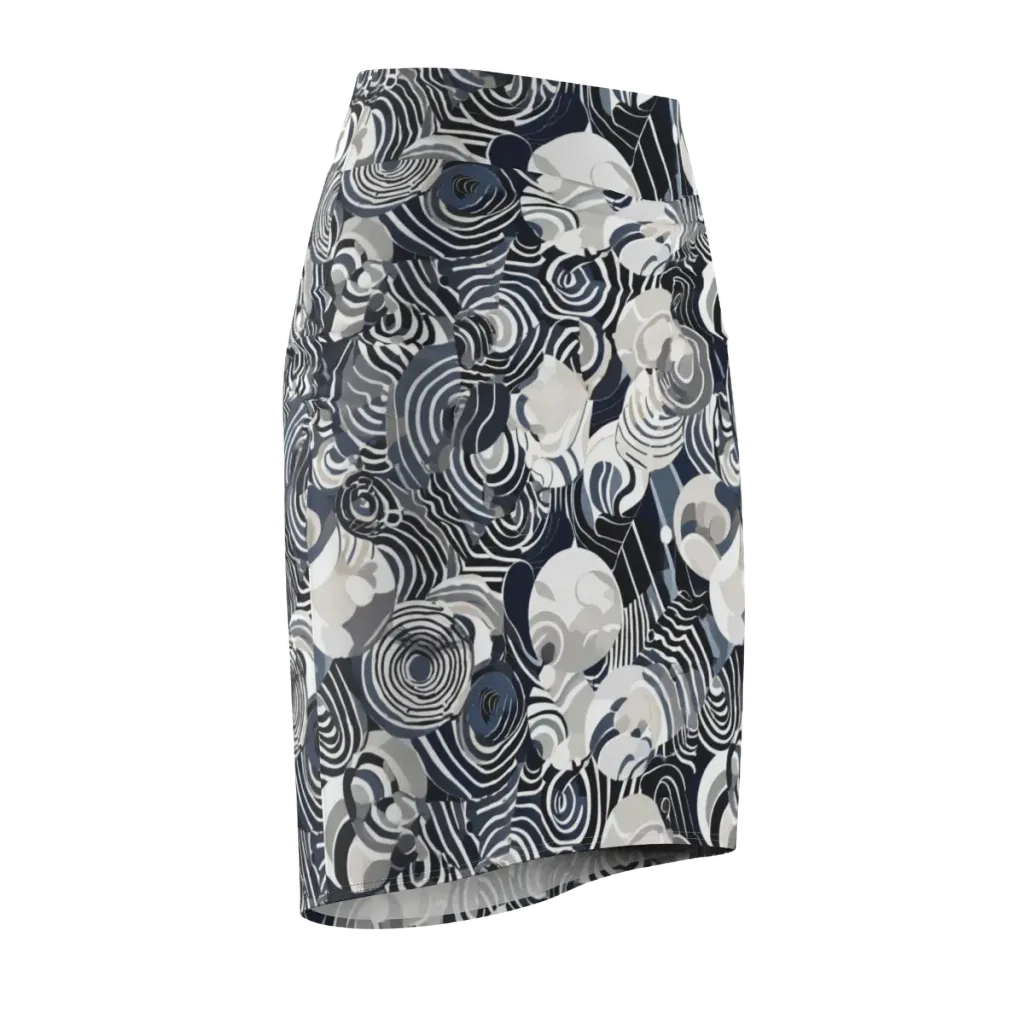 Nautical Noise on Pencil Skirt — Front Side