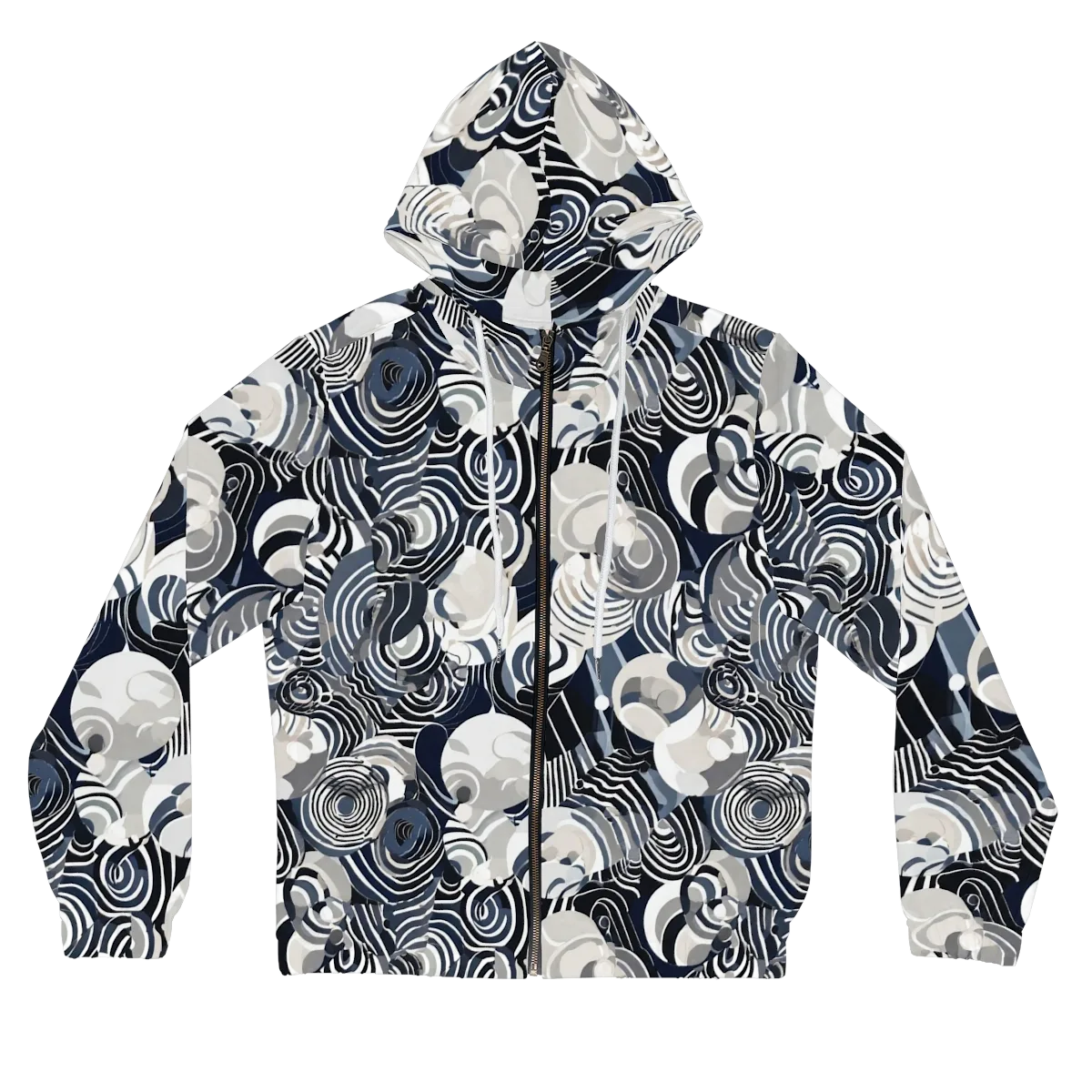 Nautical Noise on Women's Full-Zip Hoodie — Front