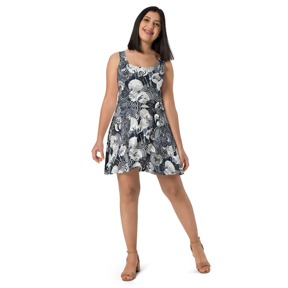Nautical Noise on Skater Dress — Front