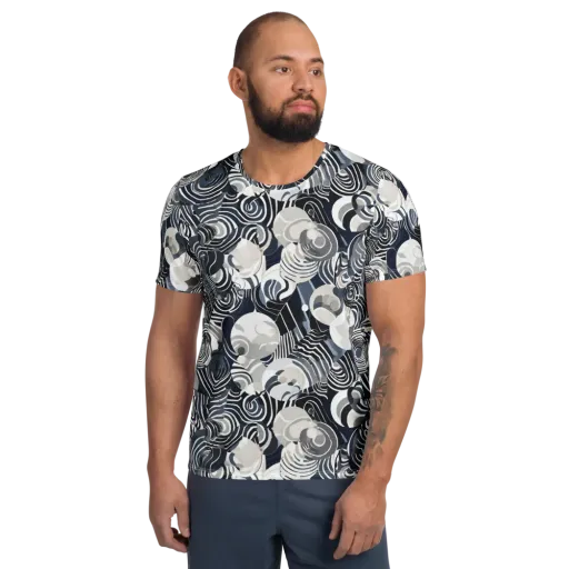 Nautical Noise on a Men's Athletic T-Shirt
