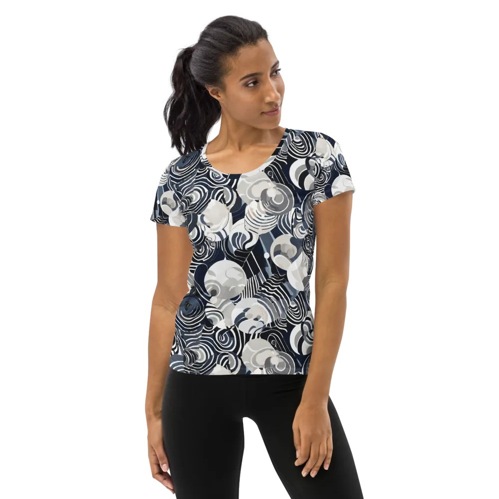 Nautical Noise on Women's Athletic T-Shirt — Front