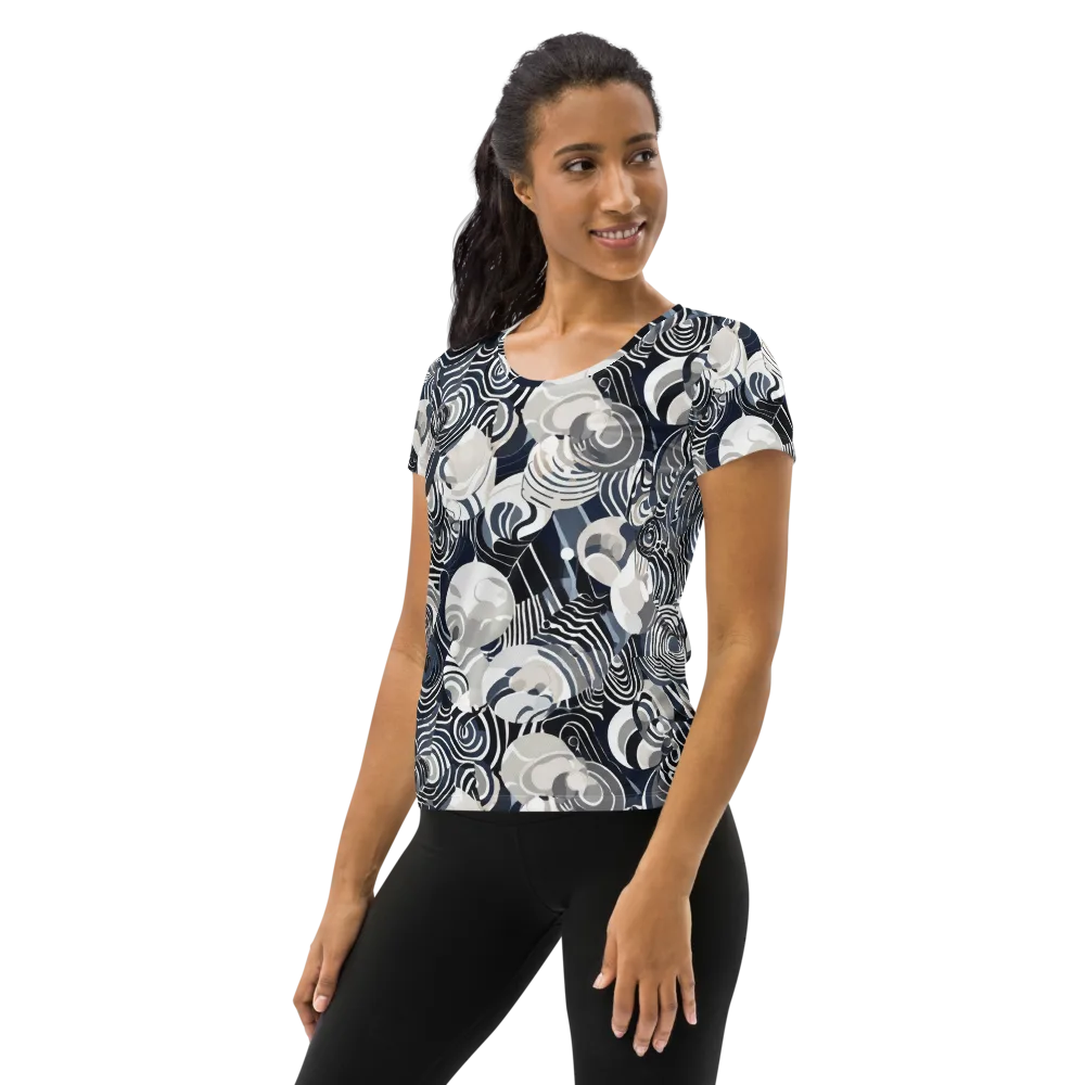 Nautical Noise on Women's Athletic T-Shirt — Left