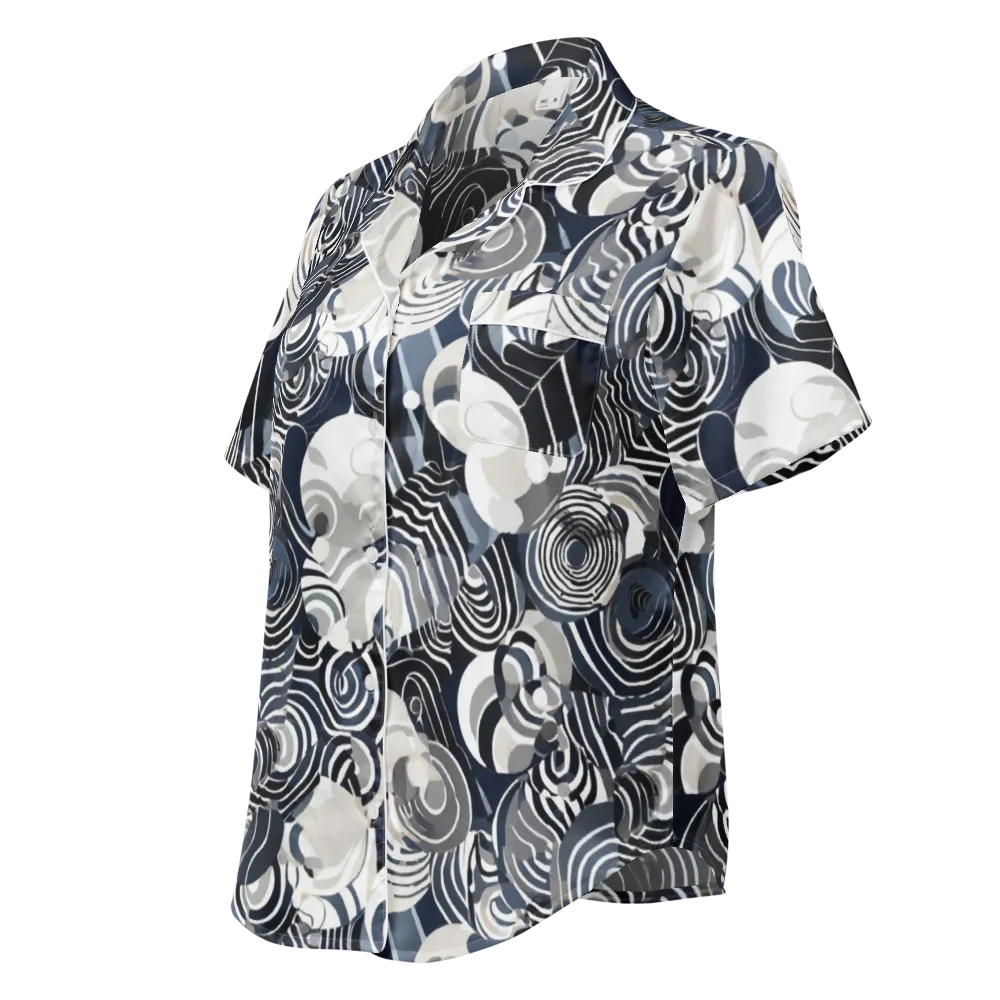 Nautical Noise on Women's Short Sleeve Pajama Top — Left Front