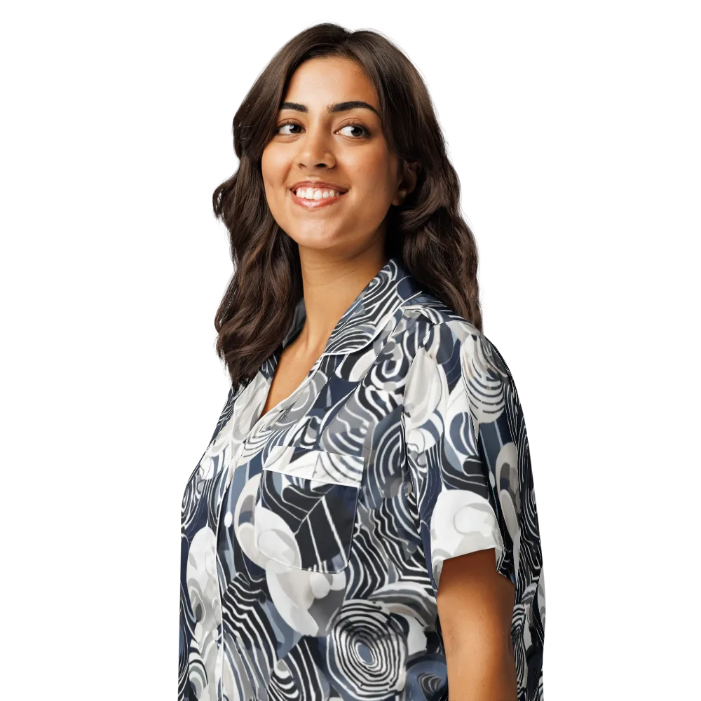 Nautical Noise on Women's Short Sleeve Pajama Top — Left Front