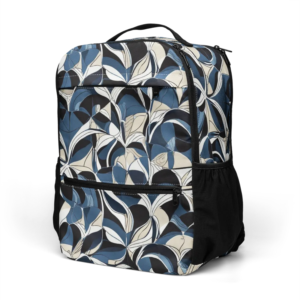 Blue Velvet Bloom on Utility Backpack — Left Front