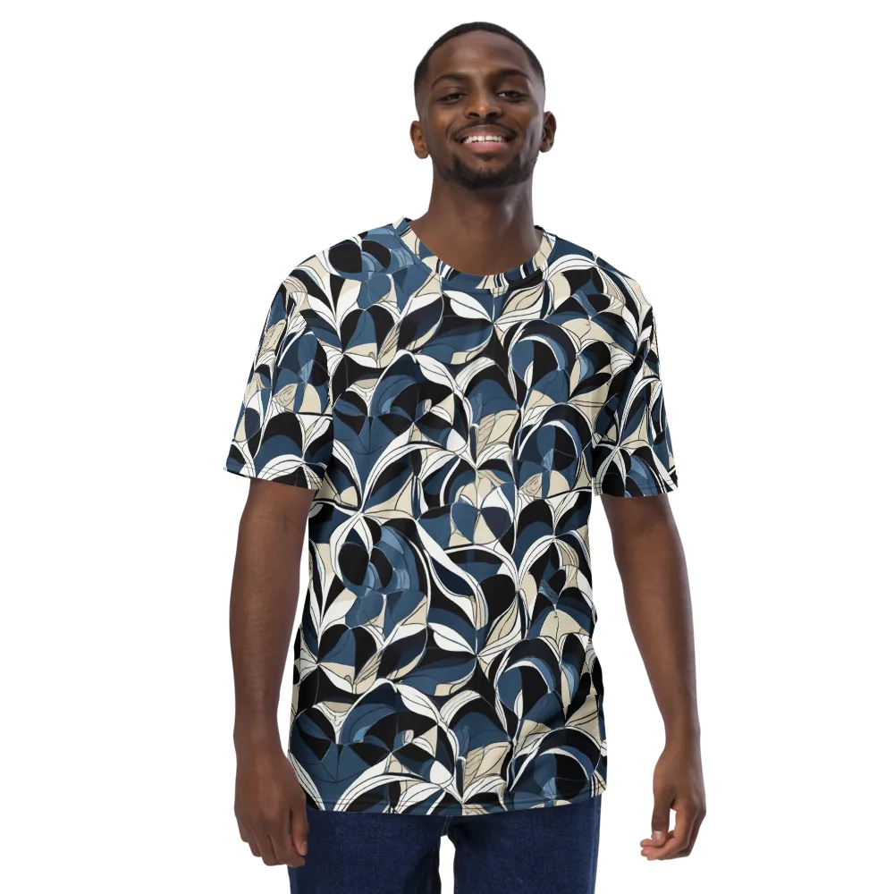 Blue Velvet Bloom on Men's Crew Neck T-Shirt — Front