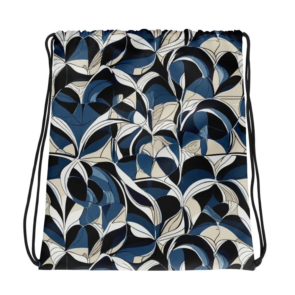 Blue Velvet Bloom on Drawstring Bag — Photo