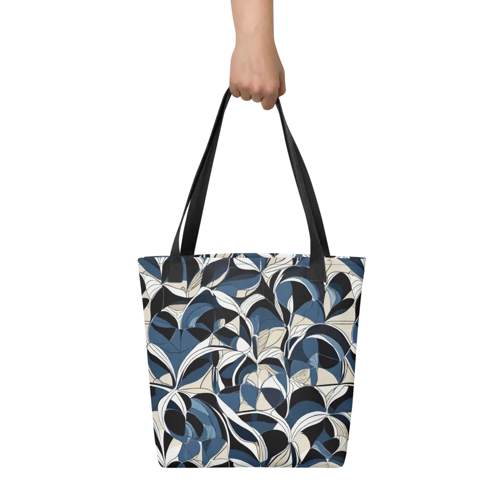 Blue Velvet Bloom on Tote Bag — Front