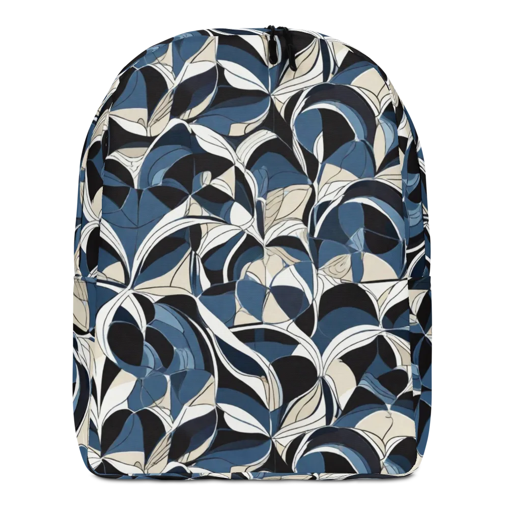 Blue Velvet Bloom on Minimalist Backpack — Front