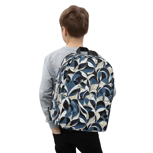 Blue Velvet Bloom on a Minimalist Backpack