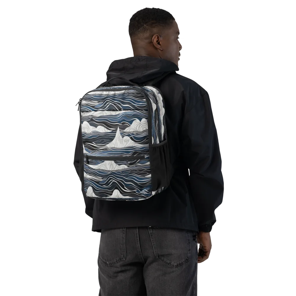 Inkbound Tides on Utility Backpack — Back