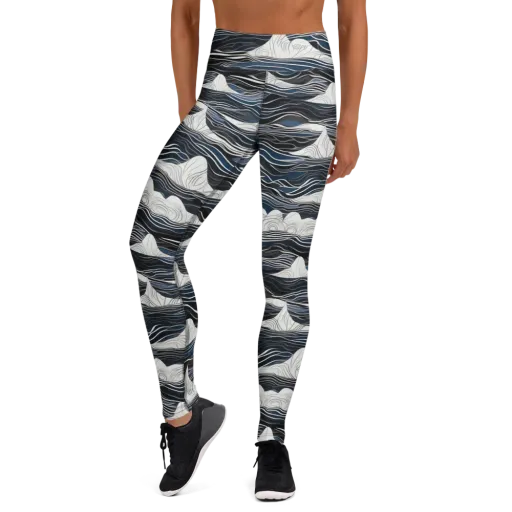 Inkbound Tides on a Yoga Leggings