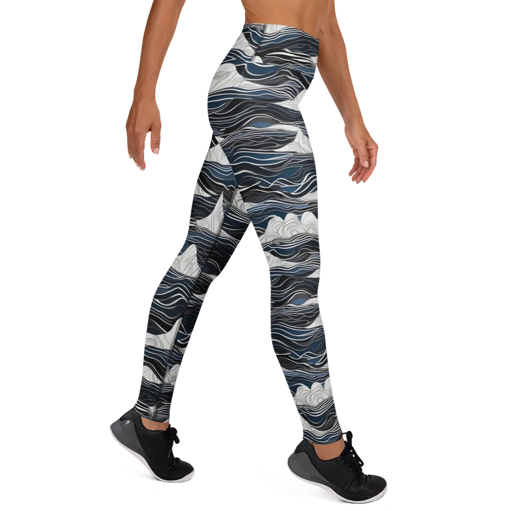 Inkbound Tides on Yoga Leggings — Right