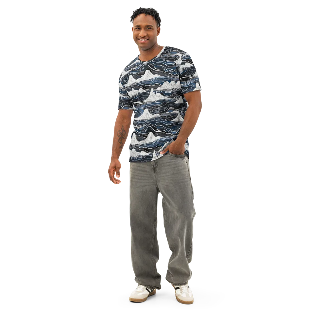 Inkbound Tides on Men's Cotton Crew Neck T-Shirt — Front