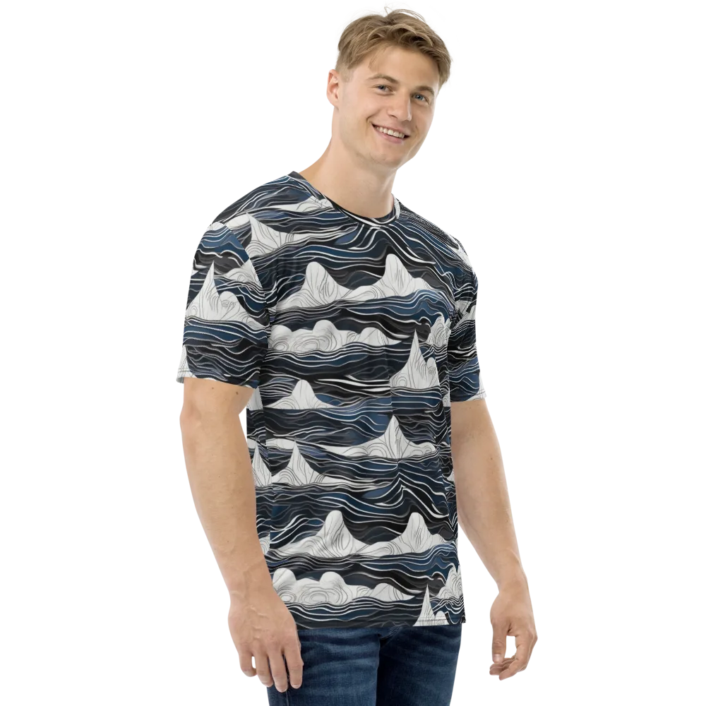 Inkbound Tides on Men's Crew Neck T-Shirt — Right