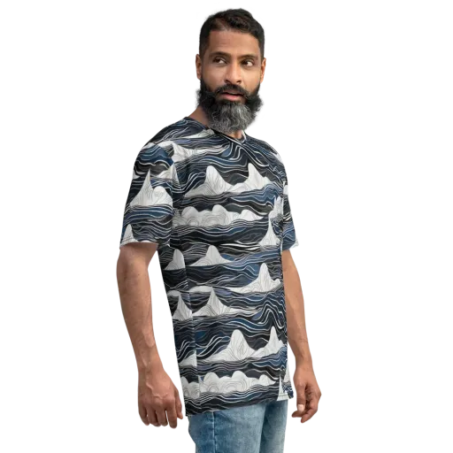 Inkbound Tides on a Men's Crew Neck T-Shirt