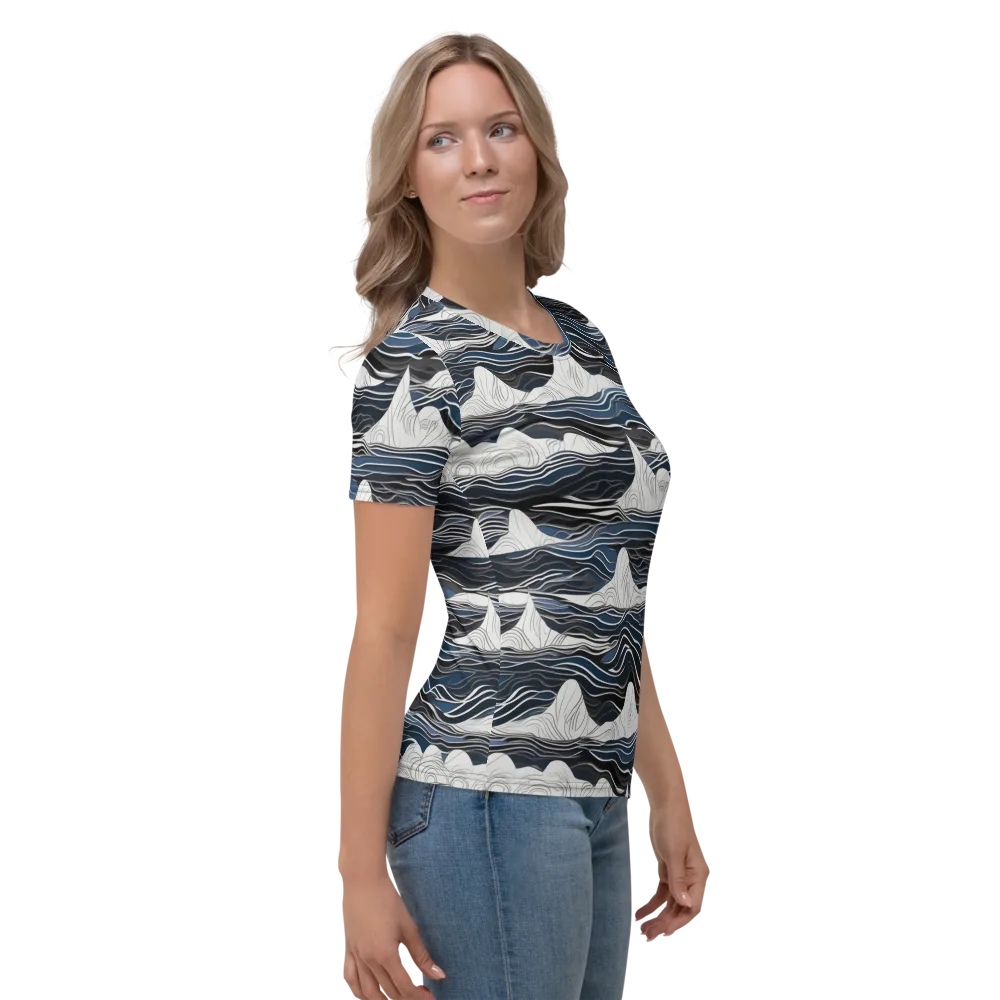 Inkbound Tides on Women's Crew Neck T-Shirt — Right