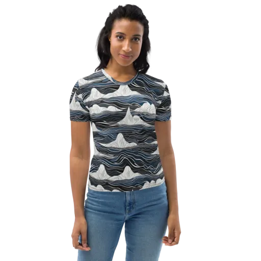 Inkbound Tides on a Women's Crew Neck T-Shirt