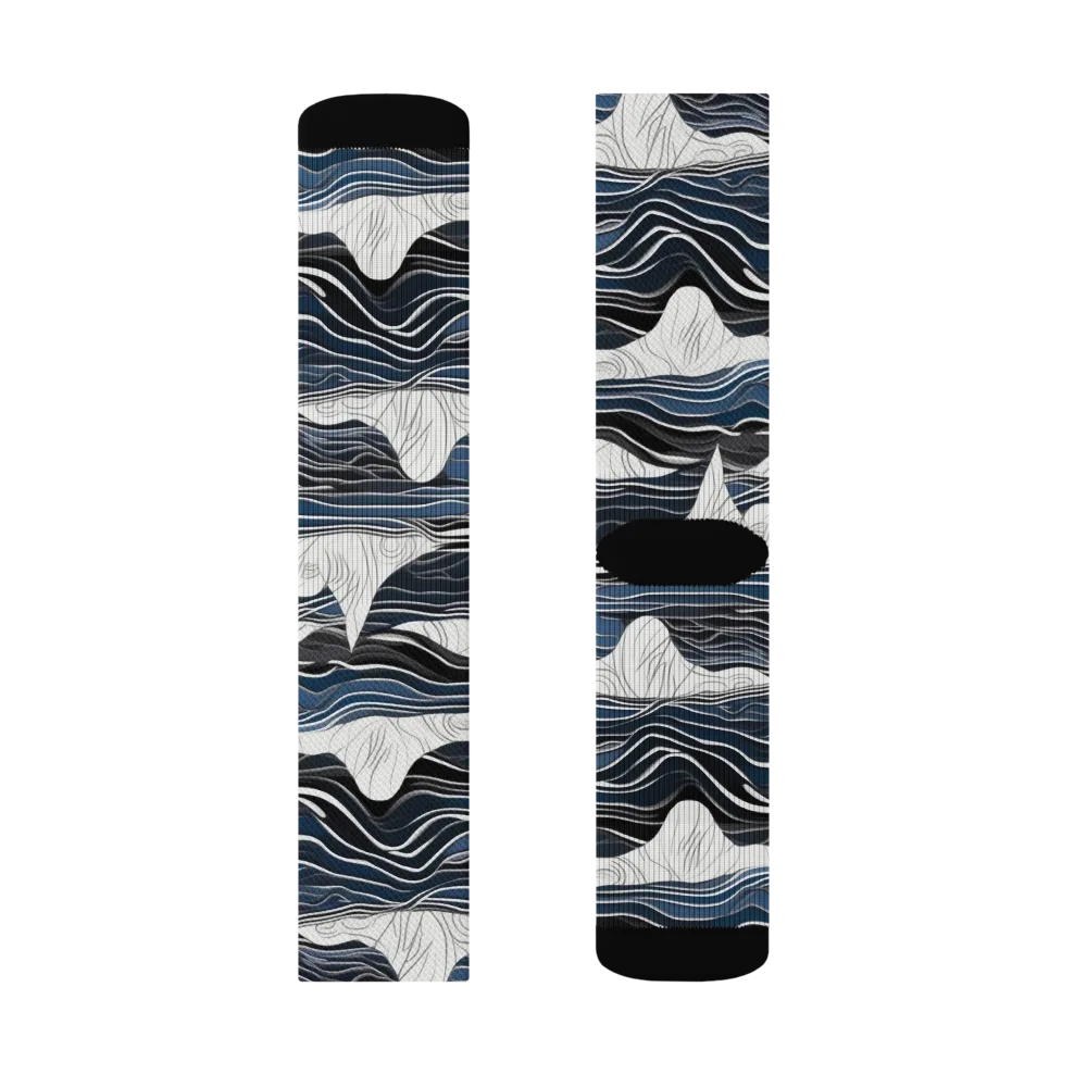 Inkbound Tides on Socks — Left Sock