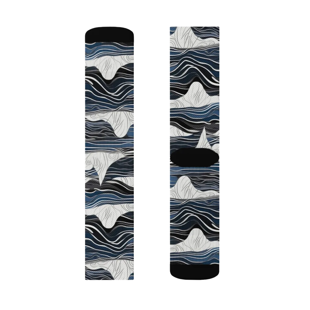 Inkbound Tides on Socks — Right Sock