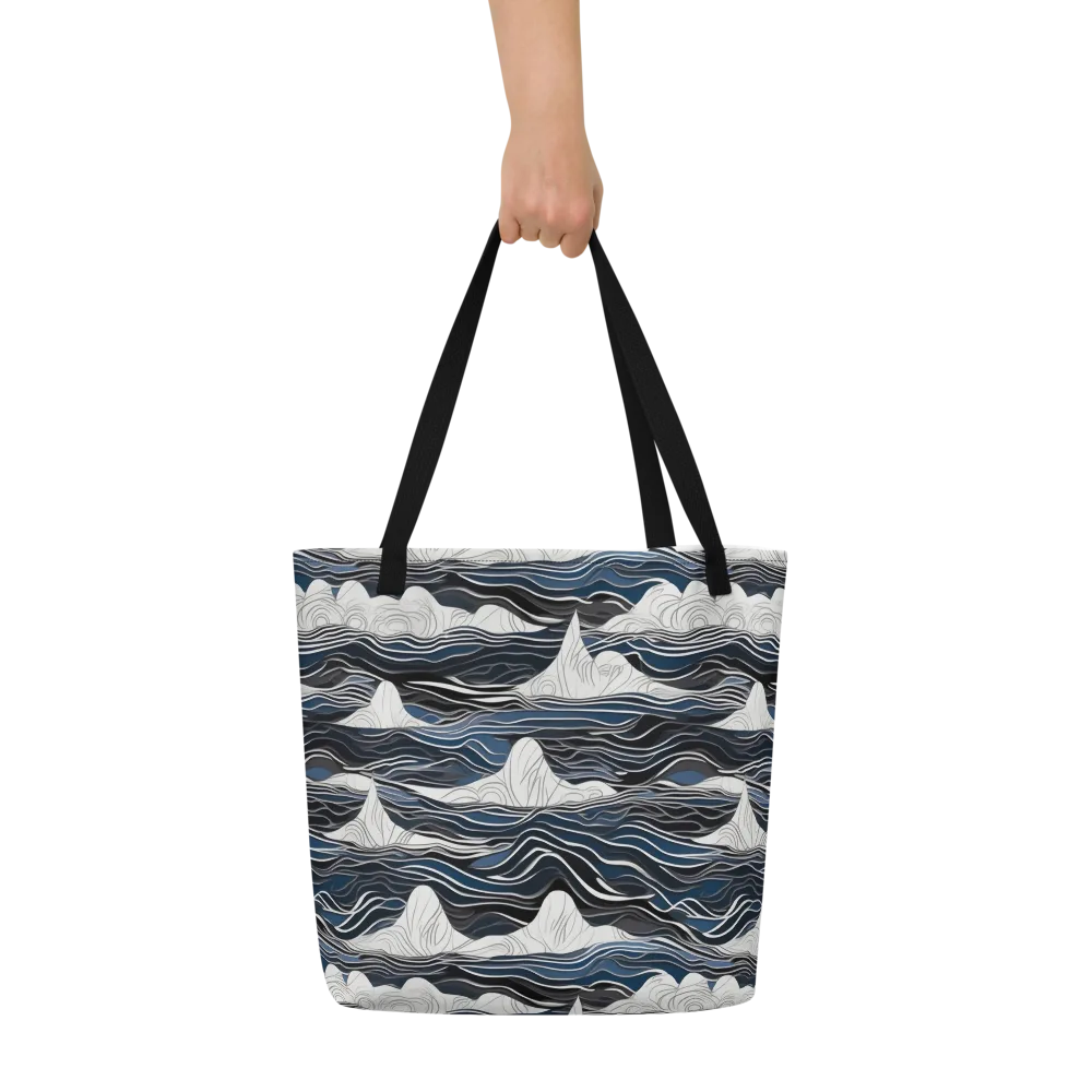 Inkbound Tides on Large Tote Bag W/ Pocket — Front