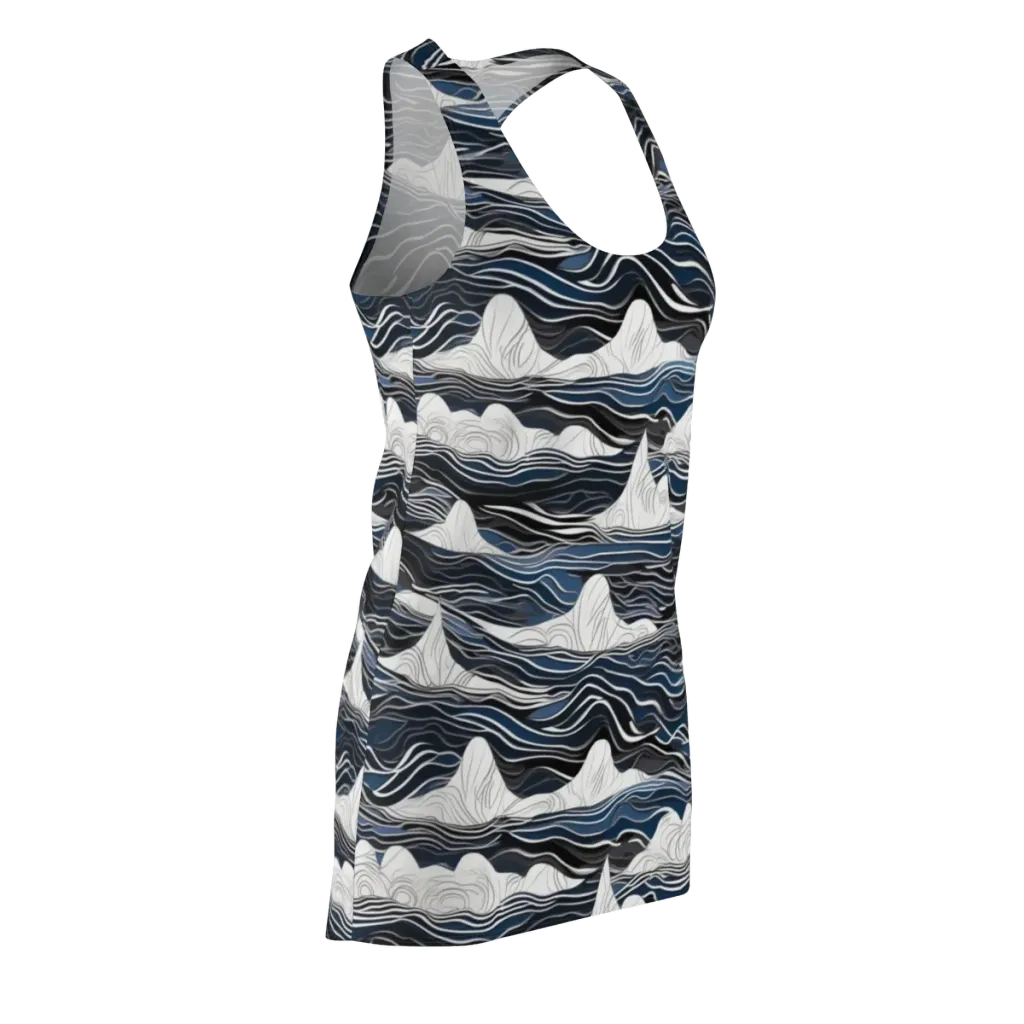 Inkbound Tides on Racerback Dress — Front Side