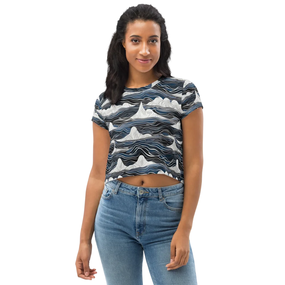 Inkbound Tides on Crop Tee — Front