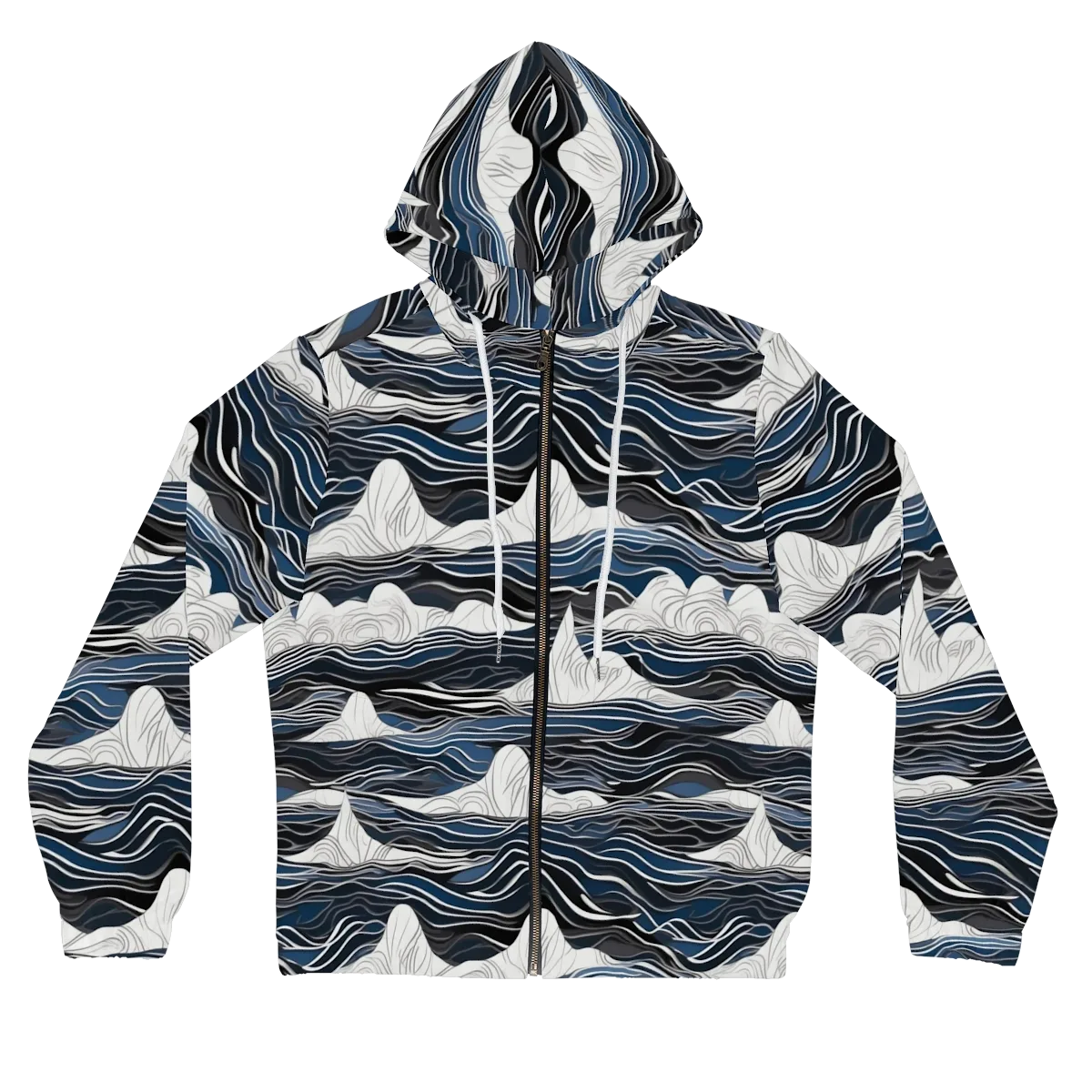 Inkbound Tides on Women's Full-Zip Hoodie — Front