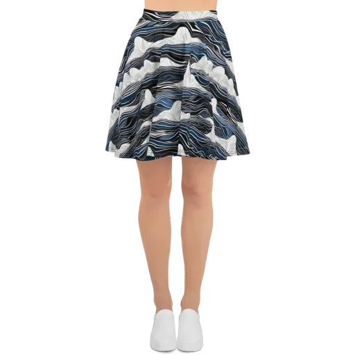 Inkbound Tides on a Skater Skirt