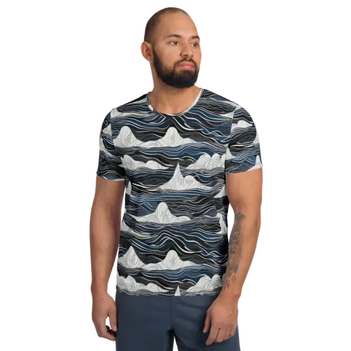 Inkbound Tides on a Men's Athletic T-Shirt
