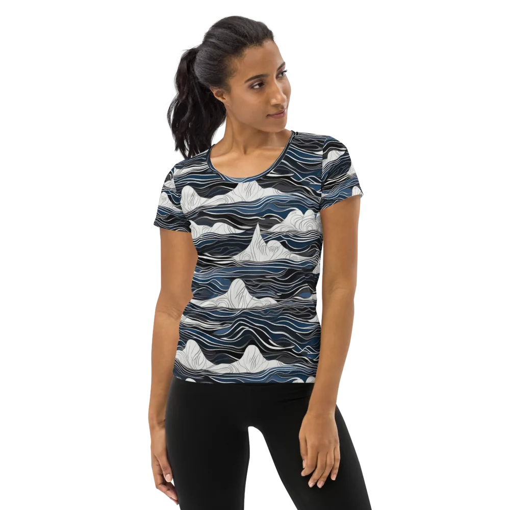 Inkbound Tides on Women's Athletic T-Shirt — Front