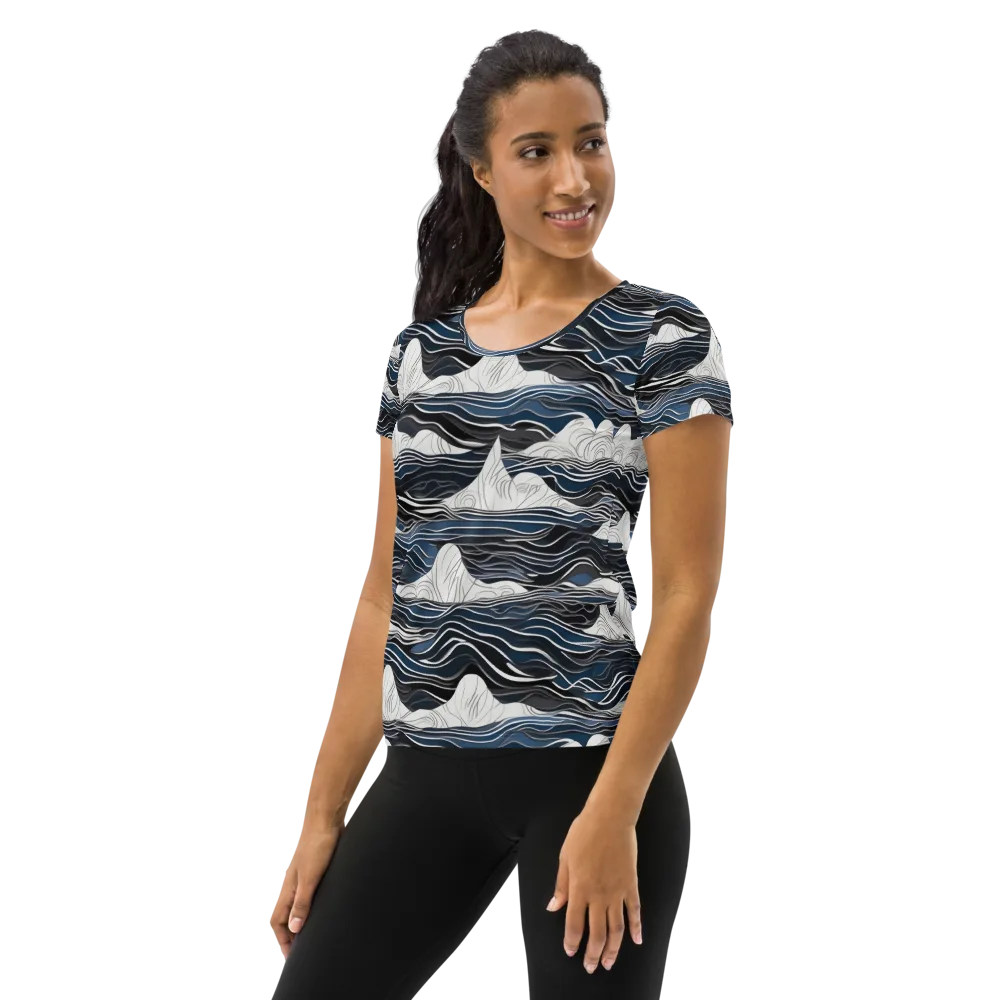 Inkbound Tides on Women's Athletic T-Shirt — Left
