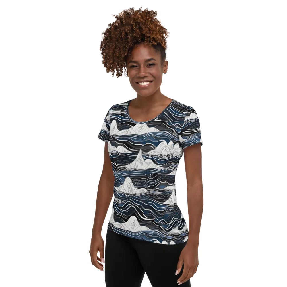 Inkbound Tides on Women's Athletic T-Shirt — Left