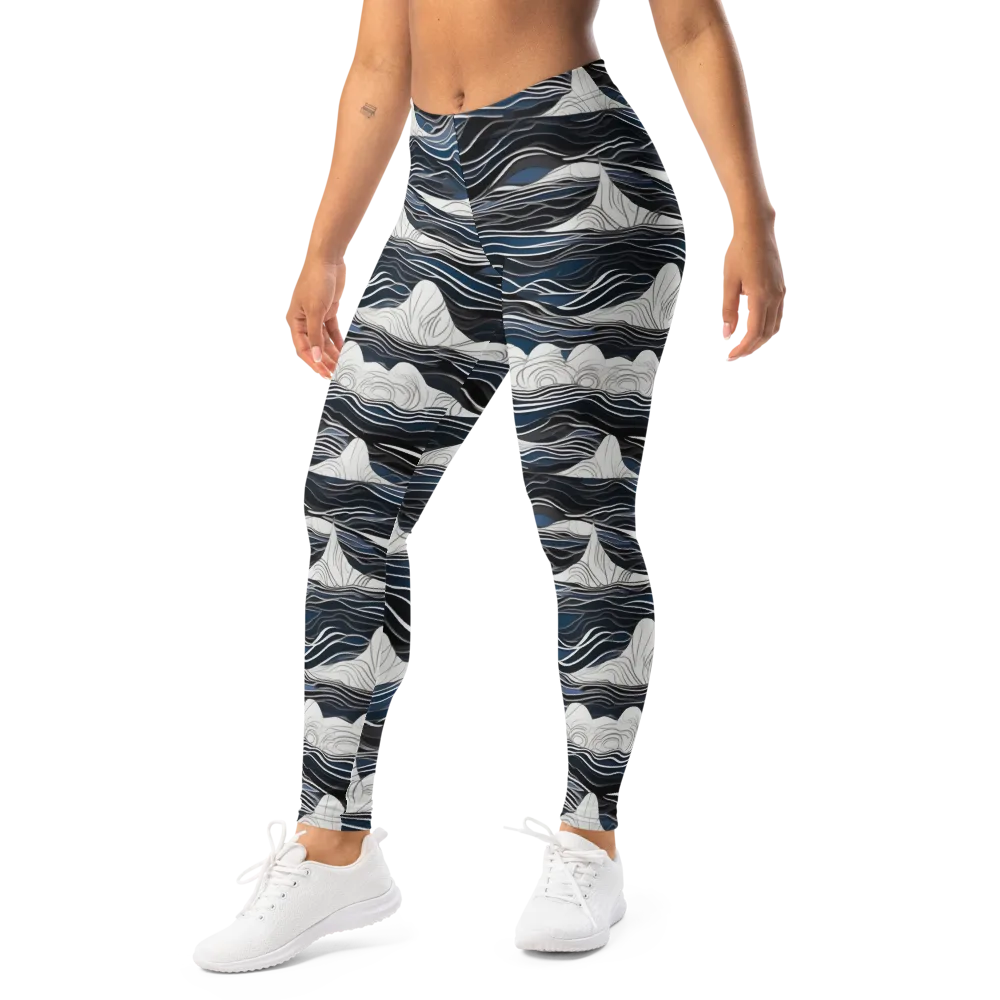 Inkbound Tides on Leggings — Left Front