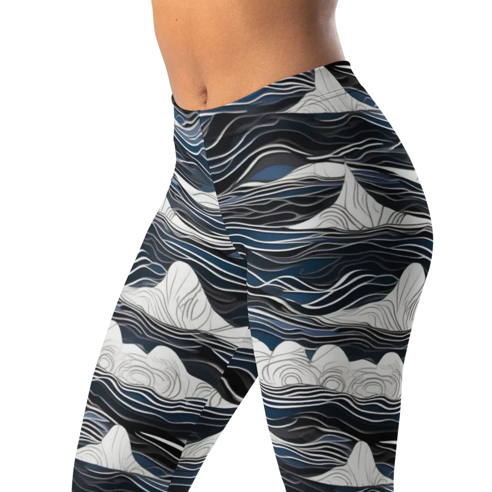 Inkbound Tides on Leggings — Left Front