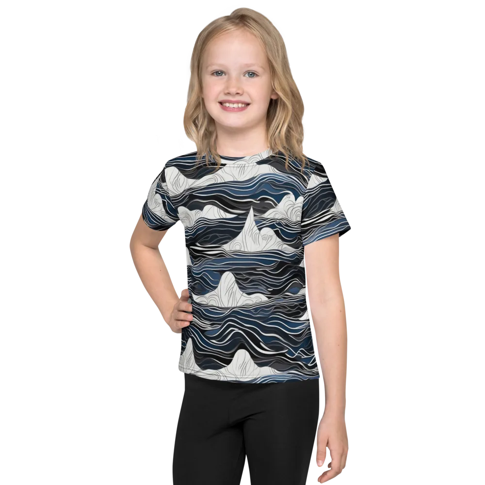 Inkbound Tides on Kids Crew Neck T-Shirt — Front
