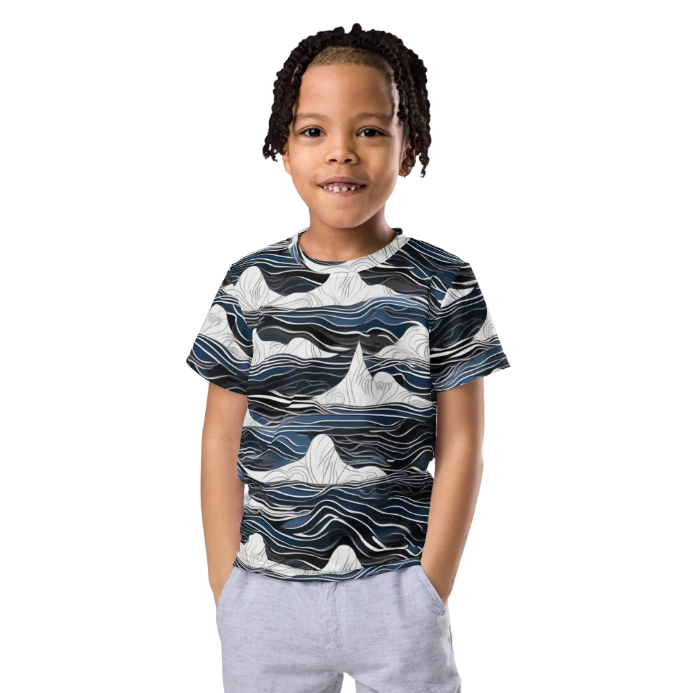 Inkbound Tides on Kids Crew Neck T-Shirt — Front