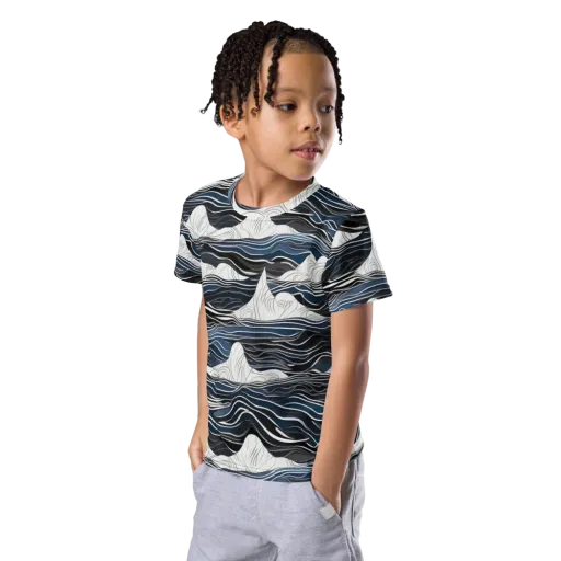 Inkbound Tides on a Kids Crew Neck T-Shirt