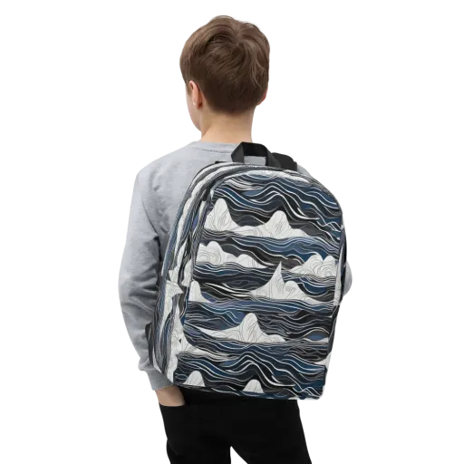 Inkbound Tides on a Minimalist Backpack