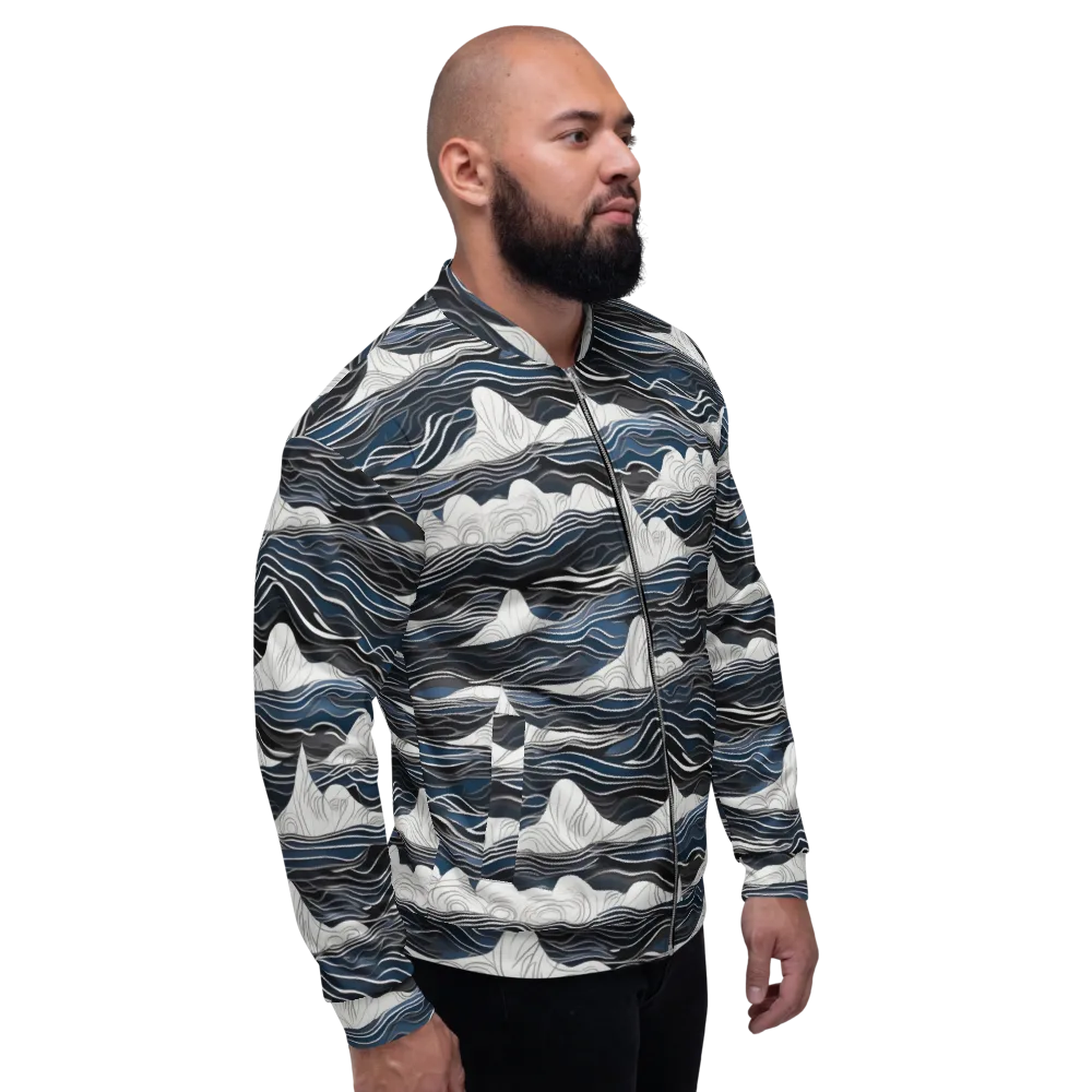 Inkbound Tides on Bomber Jacket — Right