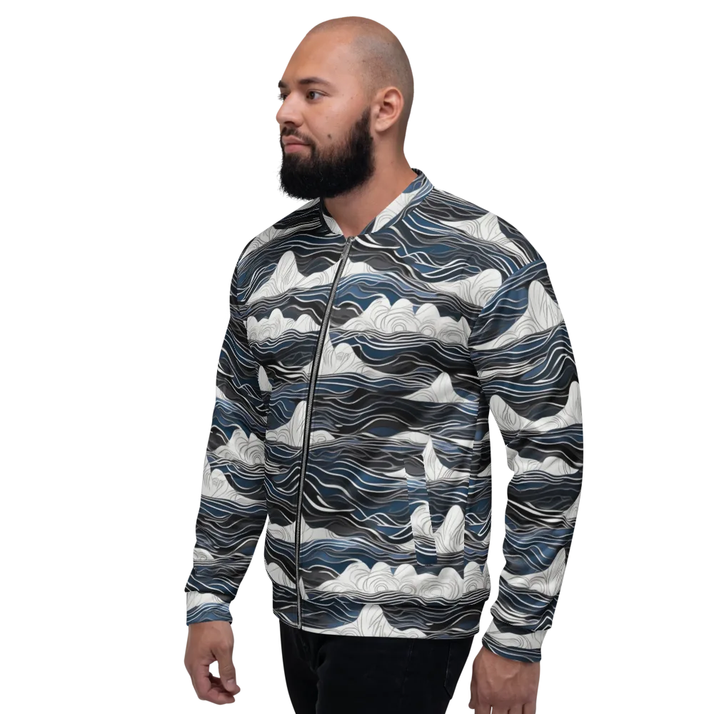 Inkbound Tides on Bomber Jacket — Left