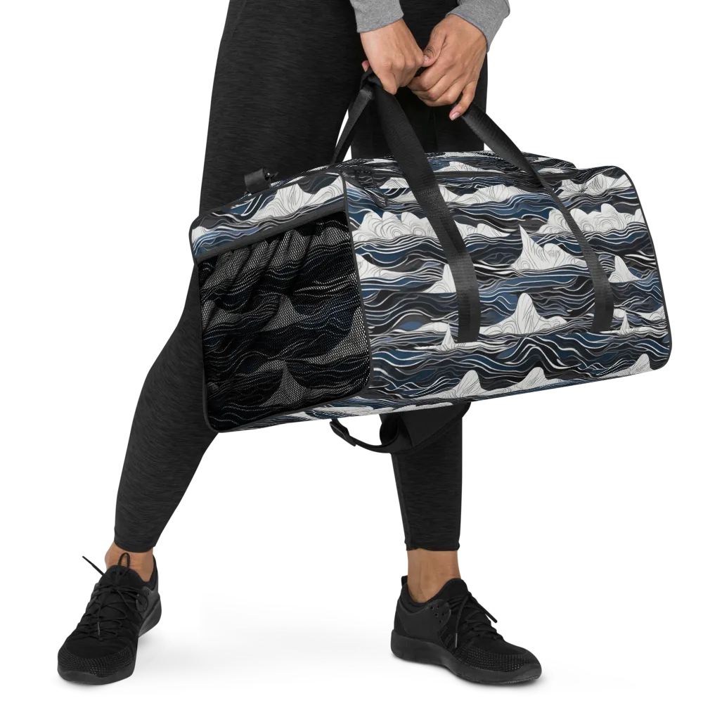 Inkbound Tides on Duffle Bag — Right Front