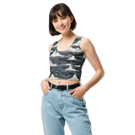 Inkbound Tides on a Crop Top