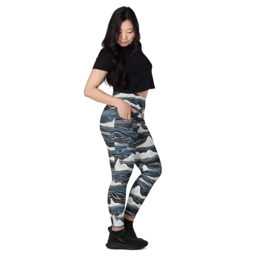 Inkbound Tides on a Leggings with Pockets
