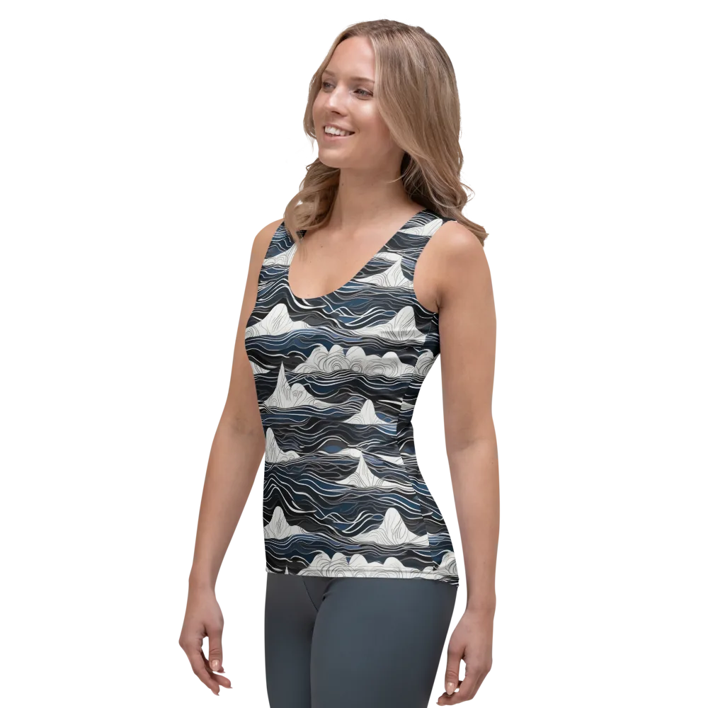Inkbound Tides on Women's Tank Top — Left Front